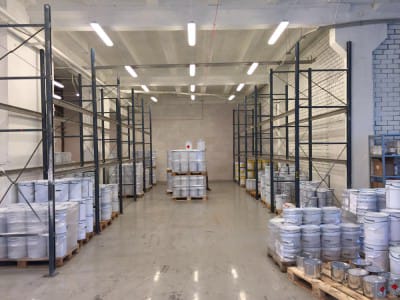 Development of a warehouse shelving system in a Teknos warehouse 3